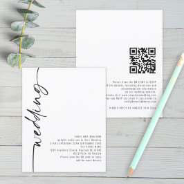 HAUSHALT Elegante Kalligraphie QR Code Wedding Ein