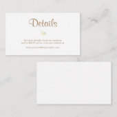 HAUSHALT Elegante Rustikale Goldhochzeit Details Mitteilungskarte (Vorne/Hinten)