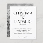 HAUSHALT Elegante Typografie Art Deco Foto Hochzei (Vorne/Hinten)