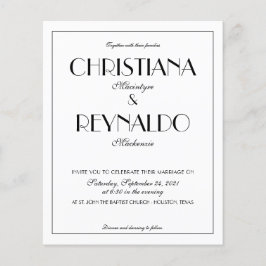 HAUSHALT Elegante Typografie Art Deco Foto Hochzei