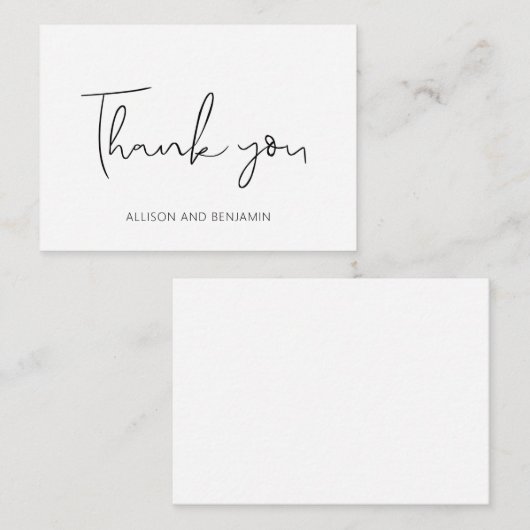 HAUSHALT Elegante Wedding Small Danke Mitteilungskarte (Vorne/Hinten)