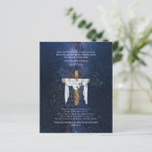 HAUSHALT Eleganter BAPTISM Einladung Marine Starry (Stehend Vorderseite)