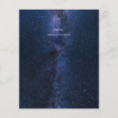 HAUSHALT Eleganter BAPTISM Einladung Marine Starry (Rückseite)