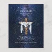 HAUSHALT Eleganter BAPTISM Einladung Marine Starry (Vorderseite)