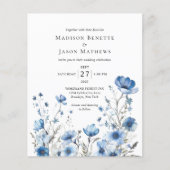 HAUSHALT Elegantes Bohemisches Dusty Blue Floral W (Vorderseite)