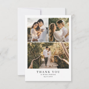 HAUSHALT Elegantes, rosa Monogramm-Foto Hochzeit Dankeskarte