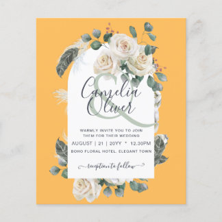 HAUSHALT Elegantes Rosenfest Hochzeit Einladung Flyer