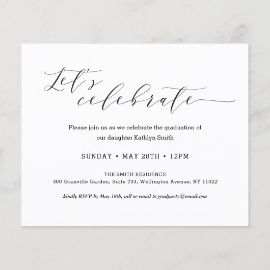 HAUSHALT Elegantes Script Minimalistisch GRAD-Einl (Rückseite)