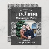 HAUSHALT Elegantes Spitzen Foto Verlobung Einladun (Vorne/Hinten)