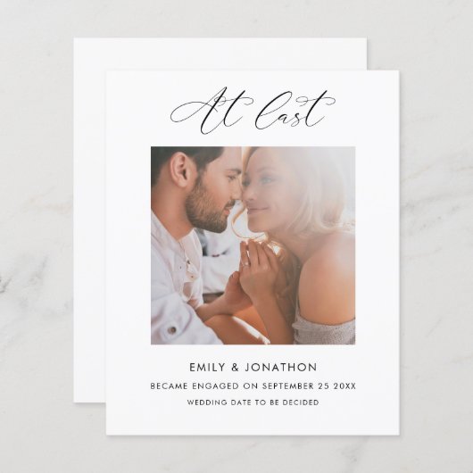 Haushalt endlich Kalligrafie Foto Verlobung (Vorne/Hinten)