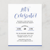 HAUSHALT Er tat es moderne Foto Grad Einladung (Rückseite)