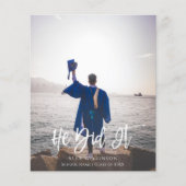 HAUSHALT Er tat es moderne Foto Grad Einladung (Vorderseite)