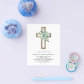 Haushalt Erste Heilige Kommunion Grüne Eukalyptus Flyer (Einzeln)