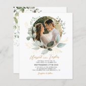 HAUSHALT Eukalyptus Foto Hochzeit Gold und Grüne (Vorne/Hinten)