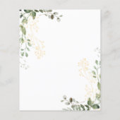 HAUSHALT Eukalyptus Foto Hochzeit Gold und Grüne (Rückseite)