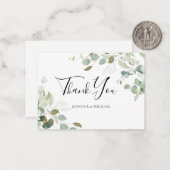 HAUSHALT Eukalyptus Greenerity Wedding Vielen Dank Mitteilungskarte (Vorderseite/Rückseite Beispiel)