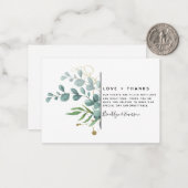 HAUSHALT Eukalyptus Greenerity Wedding Vielen Dank Mitteilungskarte (Vorderseite/Rückseite Beispiel)