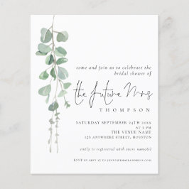 Haushalt Eukalyptus Zukunft Frau Brautparty Einlad