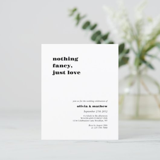 HAUSHALT Fett Monogramm Lässiges Foto Hochzeit (Stehend Vorderseite)