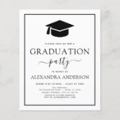 Haushalt Foto 2024 Graduationspartei Schwarz-weiß (Vorderseite)