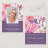 HAUSHALT Foto Beerdigung Beileid Dankeschön Mitteilungskarte (Vorne/Hinten)