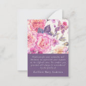 HAUSHALT Foto Beerdigung Beileid Dankeschön Mitteilungskarte (Rückseite)