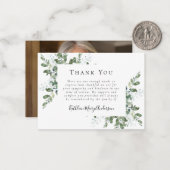 HAUSHALT Foto Eukalyptus Beerdigung Vielen Dank Mitteilungskarte (Vorderseite/Rückseite Beispiel)