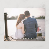 HAUSHALT Foto Hochzeit Danke, Modern Blue Flyer (Hinten)