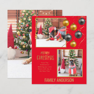HAUSHALT FOTO Weihnachten Gruß Gold