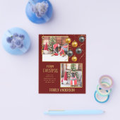 HAUSHALT FOTO Weihnachten Gruß Gold Flyer (Einzeln)