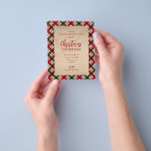 Haushalt Frohe Weihnachten auf Karierten Party Ein Flyer (Gruppe)