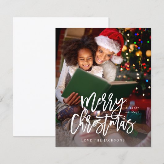 Haushalt Frohe WeihnachtskalligraphieVertikales Fo (Vorne/Hinten)