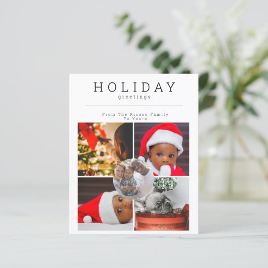 HAUSHALT Fünf Foto Urlaub Foto Personalisiert (Stehend Vorderseite)