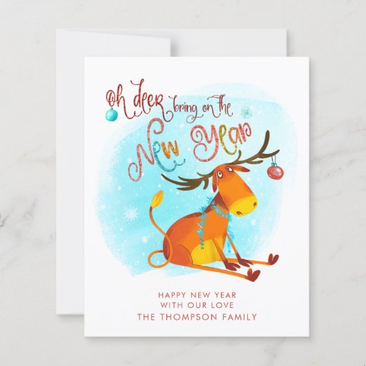 HAUSHALT Funny Oh Hirsch bringen Neues Jahr an (Vorderseite)
