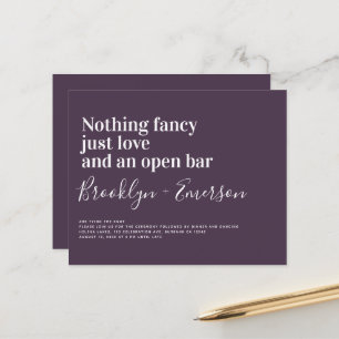 HAUSHALT Funny Typografy Wedding Einladung