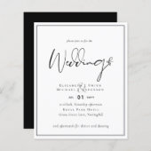 HAUSHALT FÜR EINladungen zu klassischen Schwarz-We (Vorne/Hinten)