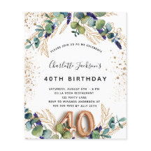 Haushalt für Eukalyptus zum 40. Geburtstag