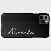 HAUSHALT für personalisierte schwarze handgeschrie iPhone Hülle (Rückseite (Horizontal))