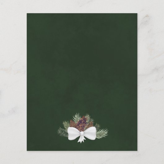 HAUSHALT FÜR Rustikale Pinecones - Einladung zur H (Rückseite)