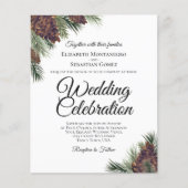 HAUSHALT FÜR Rustikale Pinecones - Einladung zur H (Vorderseite)