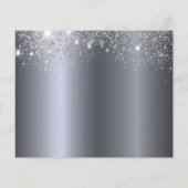 Haushalt für silberne Glitzer in Quinceanera Save Flyer (Hinten)