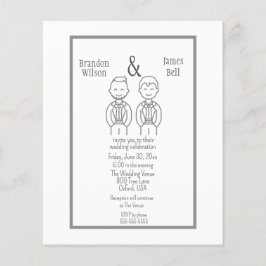 HAUSHALT Gay Couple Wedding Einladung Flyer