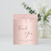 HAUSHALT Geburtstag 50 Rose Gold Glitzer vielen Da (Stehend Vorderseite)