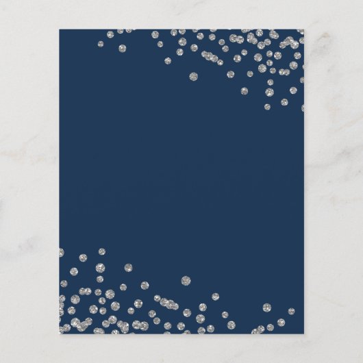 Haushalt Geburtstag Glitzer Confetti Silver Navy (Rückseite)