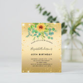 Haushalt Geburtstag Sonnenblume Eukalyptus Gold Gl (Stehend Vorderseite)