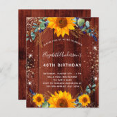 Haushalt Geburtstag Sonnenblume rustikal braunes H (Vorne/Hinten)