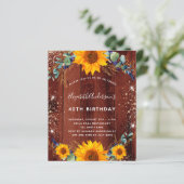 Haushalt Geburtstag Sonnenblume rustikal braunes H (Stehend Vorderseite)