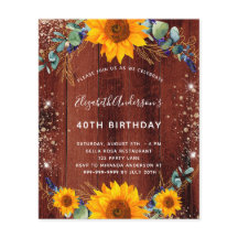 Haushalt Geburtstag Sonnenblume rustikal braunes H