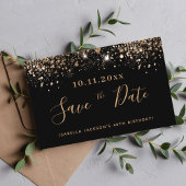 Haushalt Geburtstagsschwarzer Glitzer Save the Dat