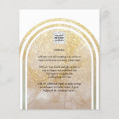 HAUSHALT Glitzer Arch Modern Wedding Flyer (Hinten)